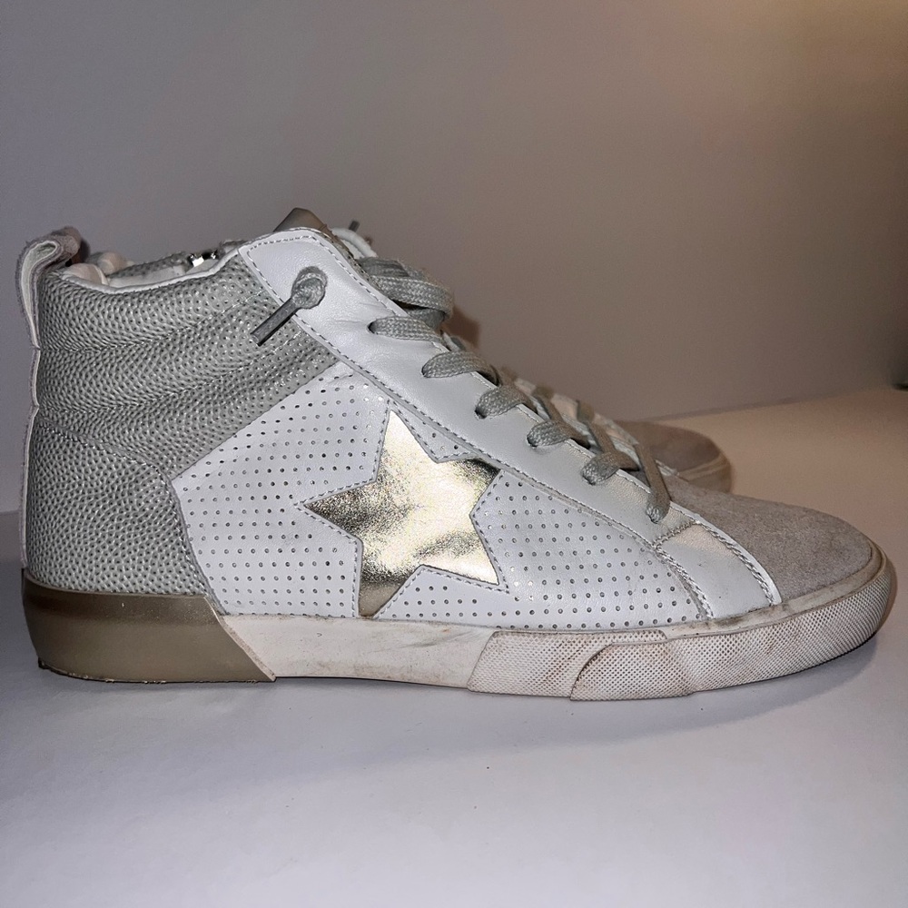 Vintage Havana White and Gold Sneakers